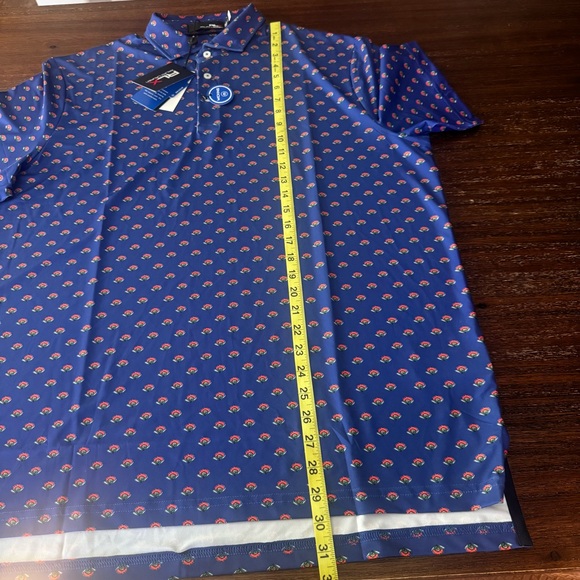 Ralph Lauren RLX Men's Wicking Performance Golf polo Royal Blue Floral Size L - Picture 4 of 7